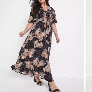 Lane Bryant Black and tan midi dress 18/20